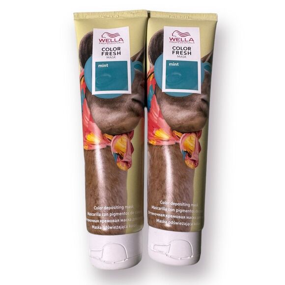 Wella Color Fresh Color Depositing‎ Mask Mint 150mL Temp Color Set of 2 - Picture 1 of 4